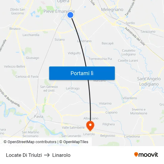 Locate Di Triulzi to Linarolo map