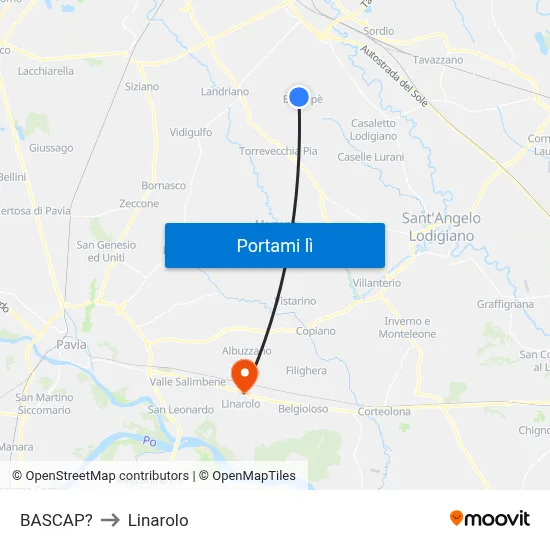 BASCAP? to Linarolo map