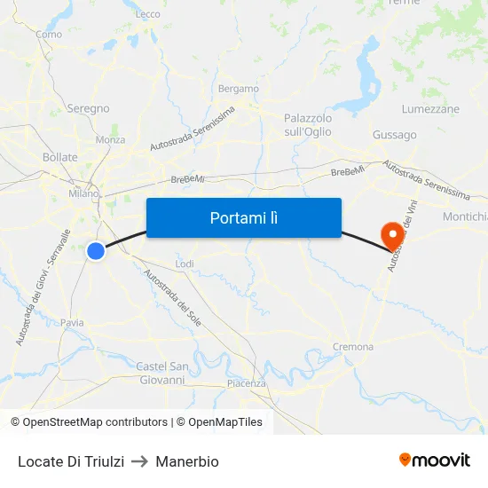 Locate Di Triulzi to Manerbio map