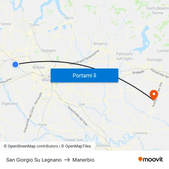 San Giorgio Su Legnano to Manerbio map