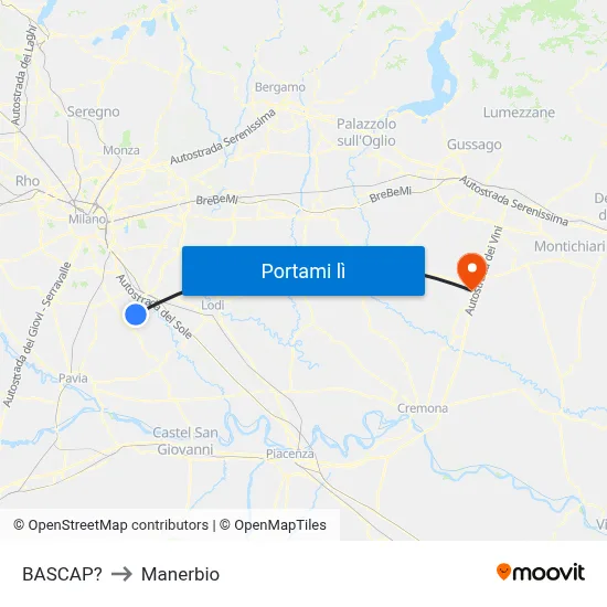 BASCAP? to Manerbio map