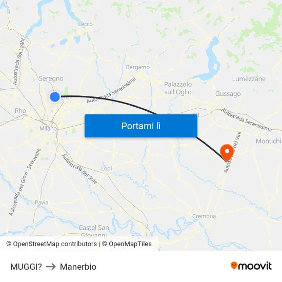 MUGGI? to Manerbio map