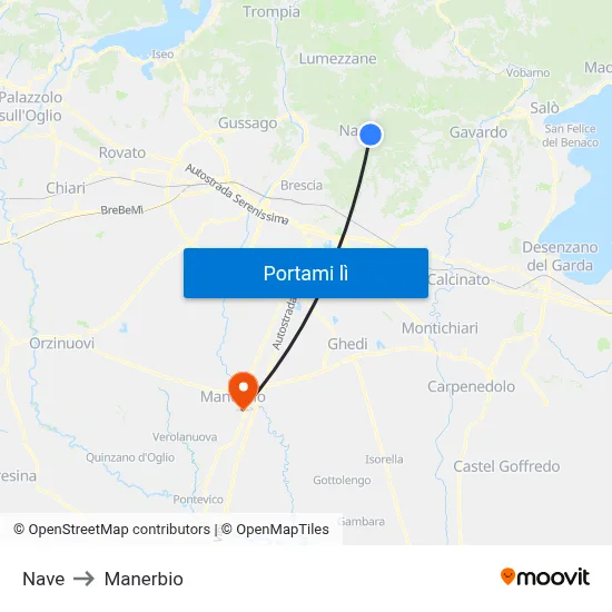 Nave to Manerbio map