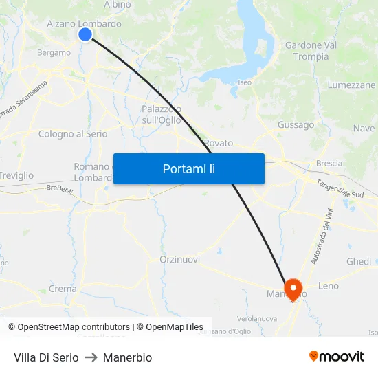 Villa Di Serio to Manerbio map