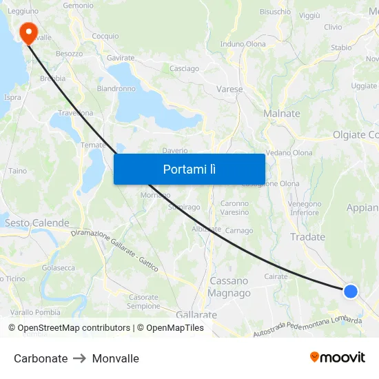 Carbonate to Monvalle map