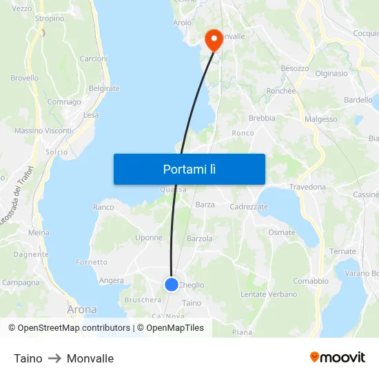 Taino to Monvalle map
