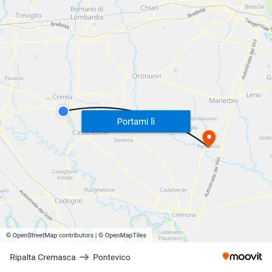 Ripalta Cremasca to Pontevico map