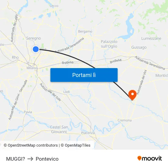 MUGGI? to Pontevico map