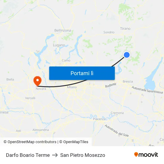 Darfo Boario Terme to San Pietro Mosezzo map