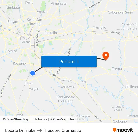 Locate Di Triulzi to Trescore Cremasco map