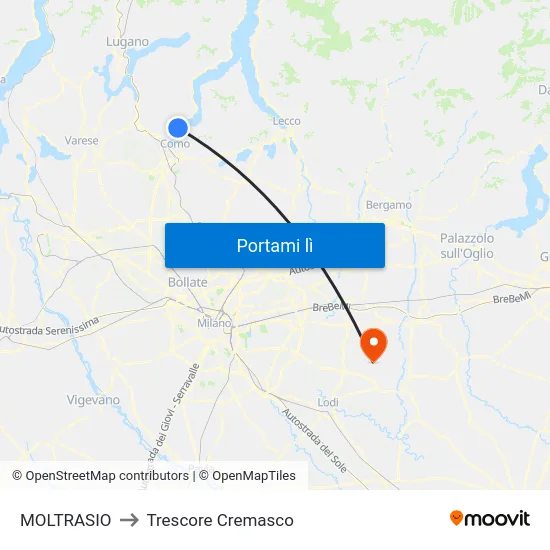 MOLTRASIO to Trescore Cremasco map