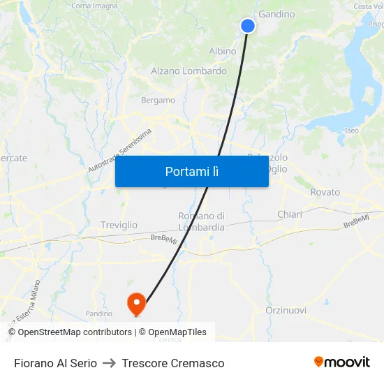 Fiorano Al Serio to Trescore Cremasco map