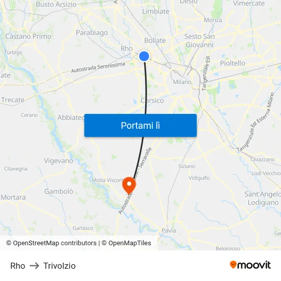 Rho to Trivolzio map