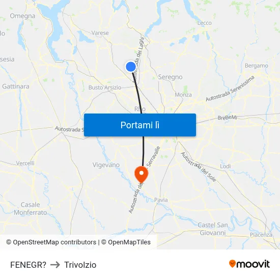 FENEGR? to Trivolzio map