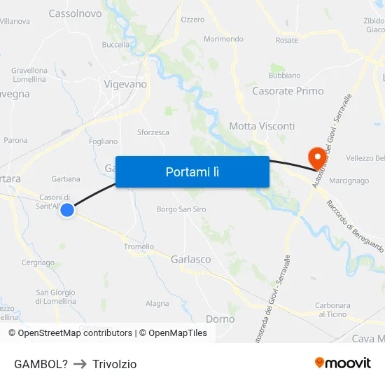 GAMBOL? to Trivolzio map