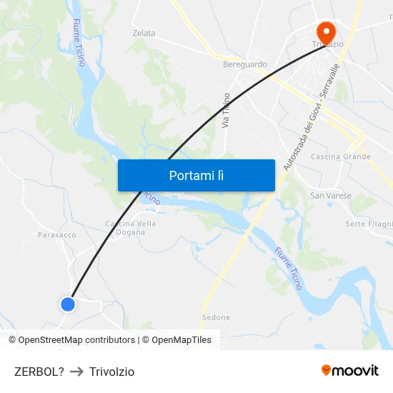 ZERBOL? to Trivolzio map