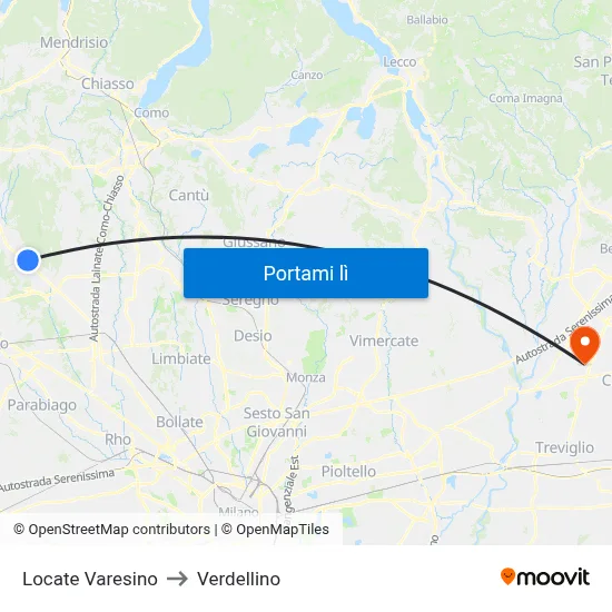 Locate Varesino to Verdellino map