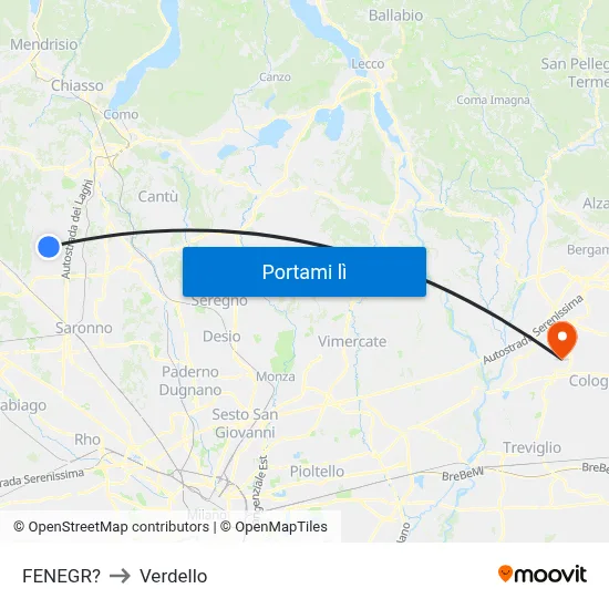 FENEGR? to Verdello map