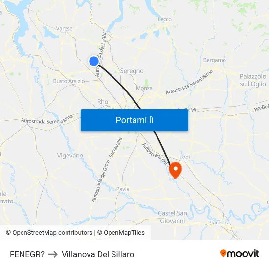 FENEGR? to Villanova Del Sillaro map