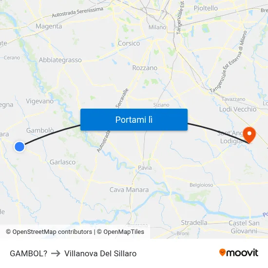 GAMBOL? to Villanova Del Sillaro map
