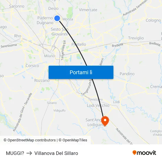 MUGGI? to Villanova Del Sillaro map