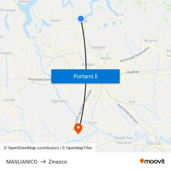 MASLIANICO to Zinasco map