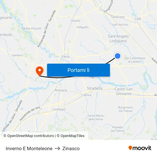 Inverno E Monteleone to Zinasco map
