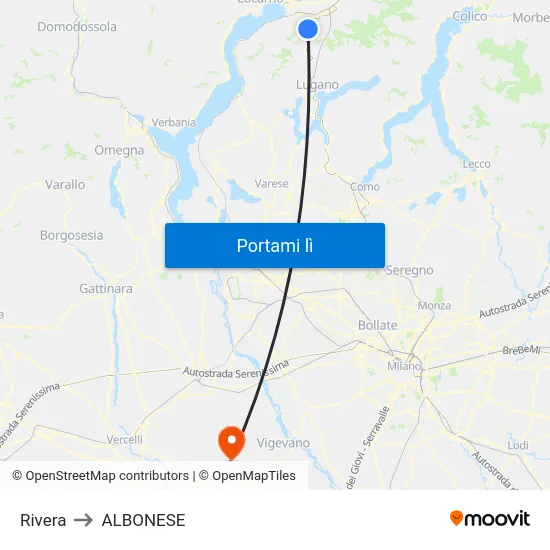 Rivera to ALBONESE map