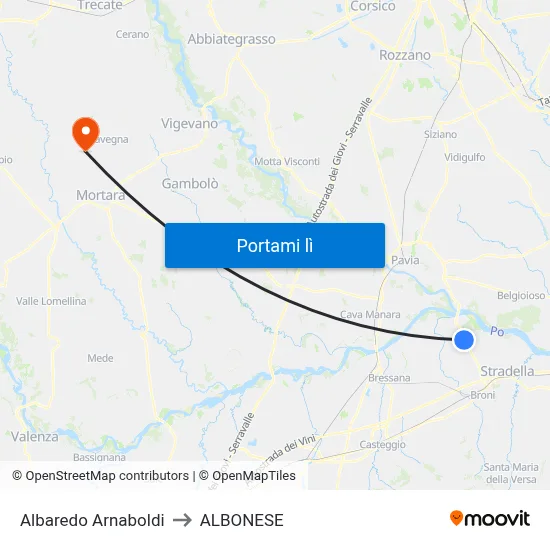 Albaredo Arnaboldi to ALBONESE map