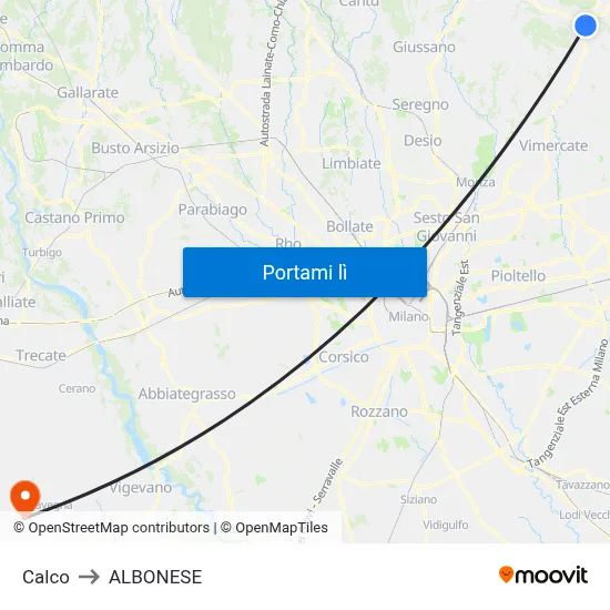 Calco to ALBONESE map