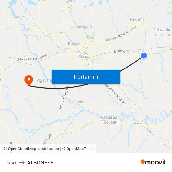 Isso to ALBONESE map