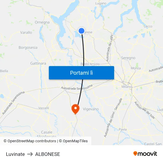 Luvinate to ALBONESE map