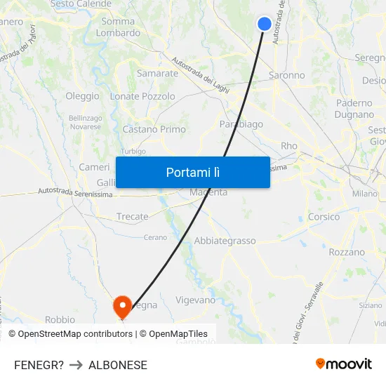 FENEGR? to ALBONESE map