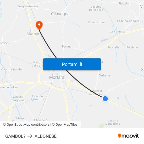 GAMBOL? to ALBONESE map