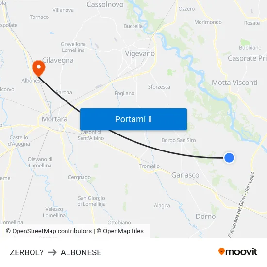ZERBOL? to ALBONESE map