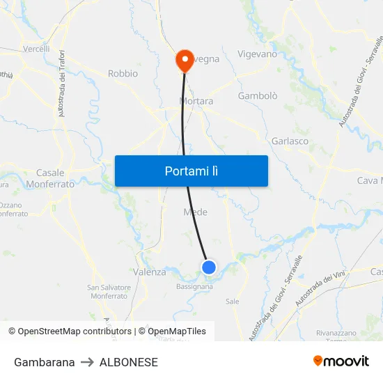Gambarana to ALBONESE map