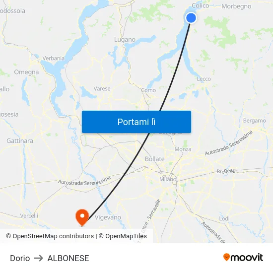 Dorio to ALBONESE map