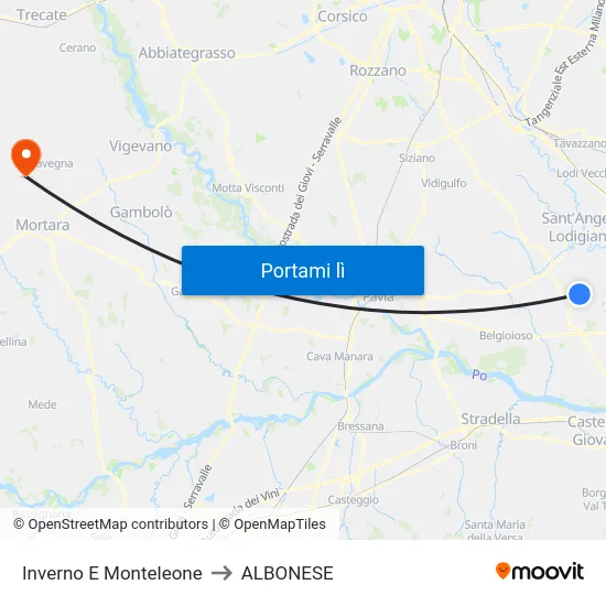 Inverno E Monteleone to ALBONESE map