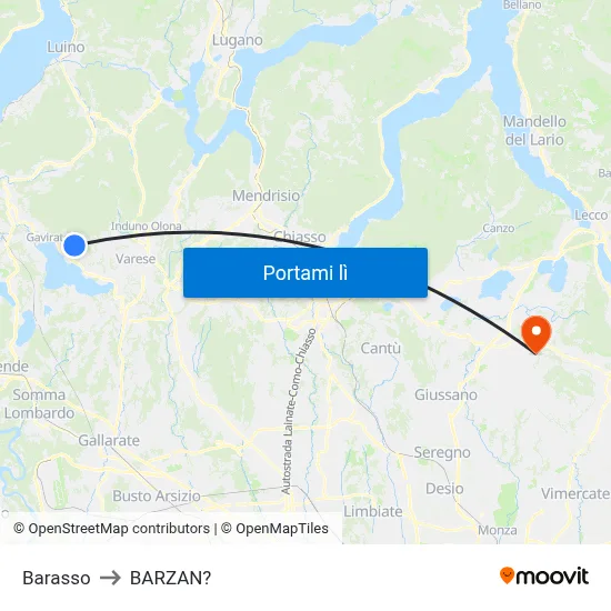 Barasso to BARZAN? map