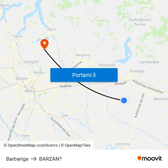 Barbariga to BARZAN? map