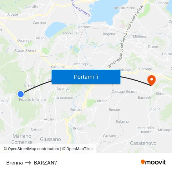 Brenna to BARZAN? map