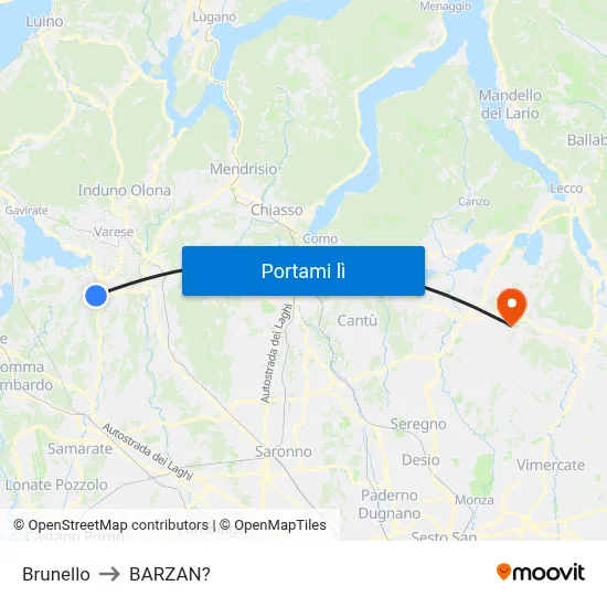 Brunello to BARZAN? map