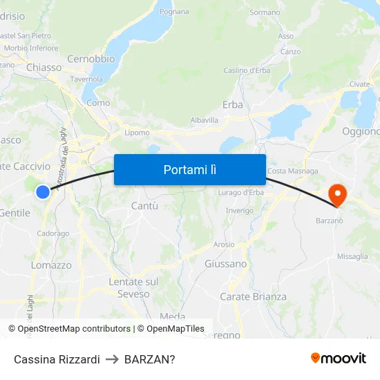 Cassina Rizzardi to BARZAN? map