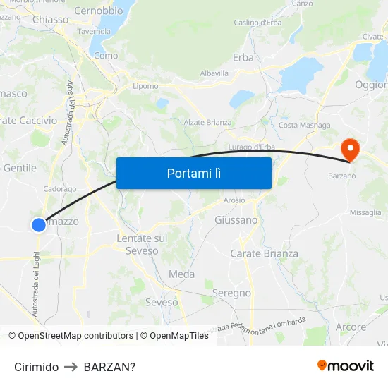 Cirimido to BARZAN? map