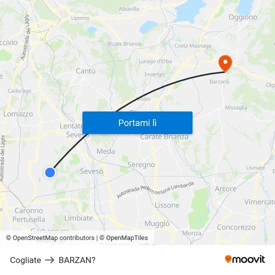 Cogliate to BARZAN? map