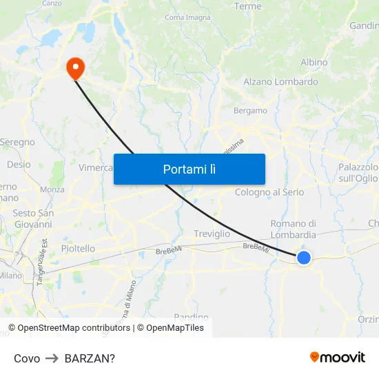 Covo to BARZAN? map