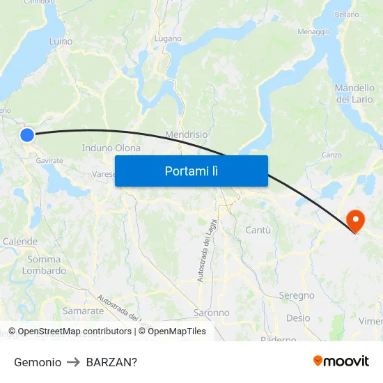 Gemonio to BARZAN? map