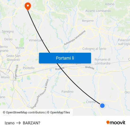 Izano to BARZAN? map