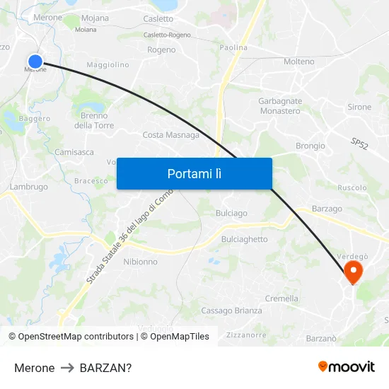Merone to BARZAN? map