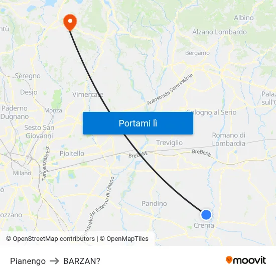 Pianengo to BARZAN? map